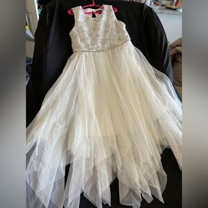 NWT White and shine Sleeveless Dress/ girl size 12